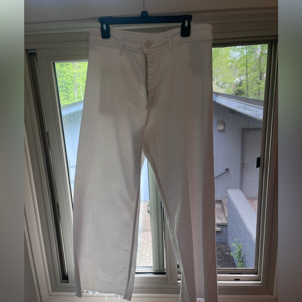 Zara white wide leg jeans